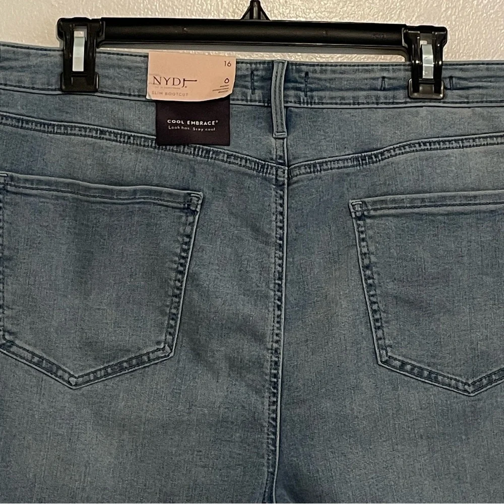NYDJ Woman Slim Bootcut Raw Fray Jeans Size: 16 - Picture 4 of 9